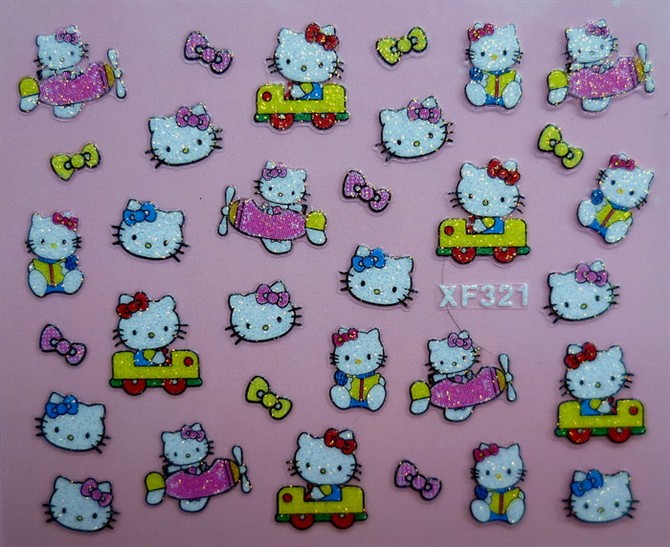 3D Nail Sticker Decal Hello Kitty designs for Nail Art & others decoration